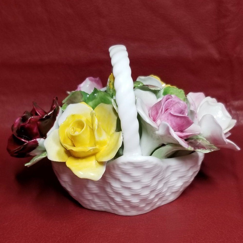 Royal Doulton England Bone China Basket of Roses 1